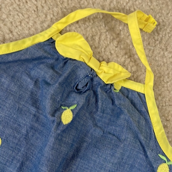 Adorable Lemon chambray little girl's halter top size 6 by Gymboree - Picture 2 of 3